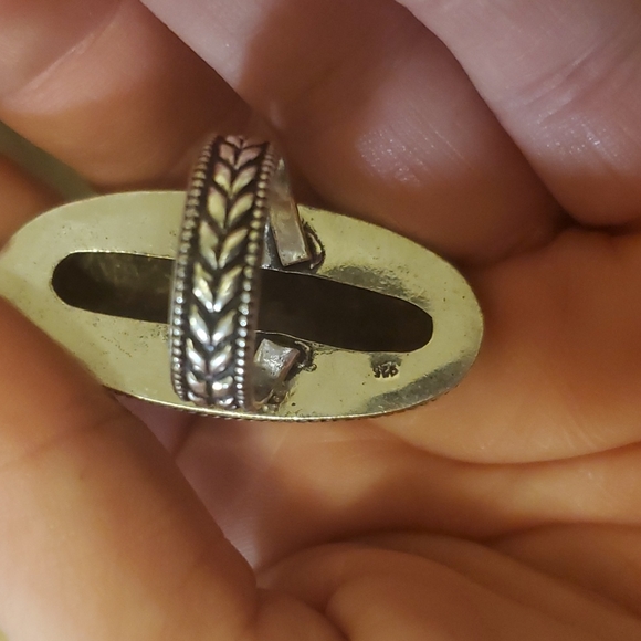 New Huge Natural Watermelon Tourmaline 925 Silver Statement Ring. - Picture 9 of 10